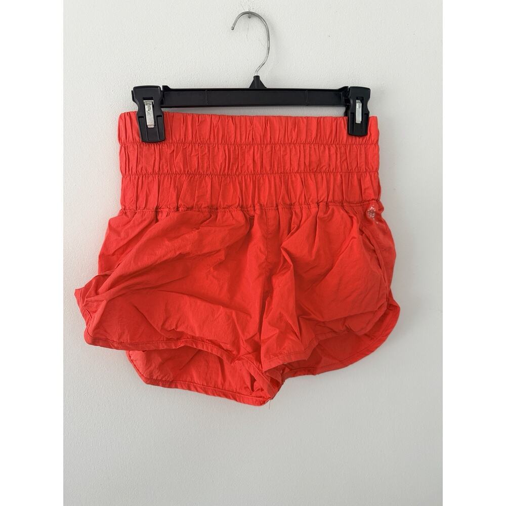 Free People FP Movement The Way Home Shorts – Neon Coral, Size XS–